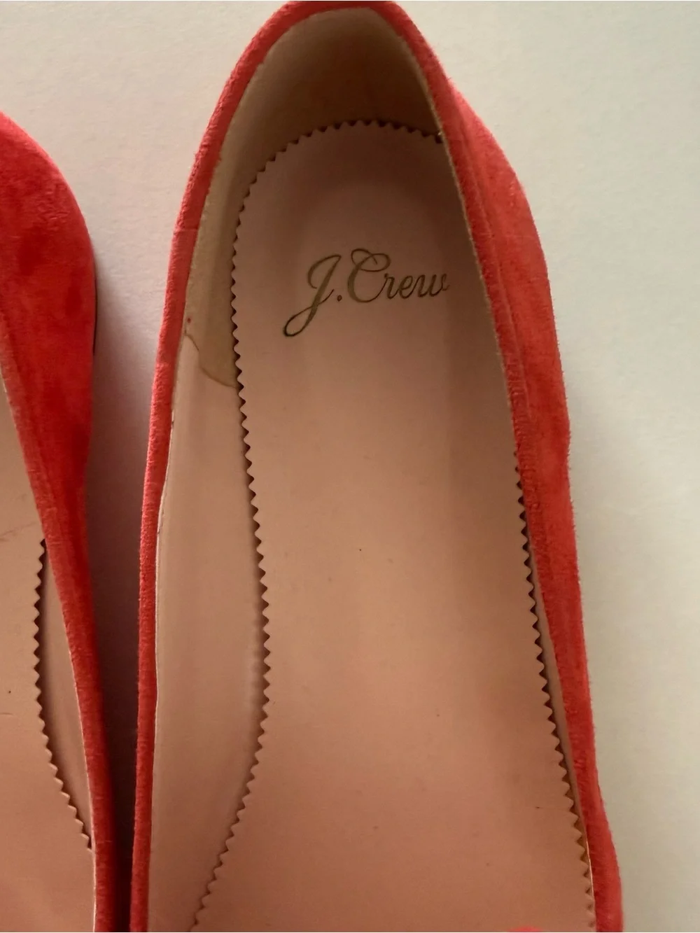 J. Crew Women's Coral orange Suede Slip-On Loafers
